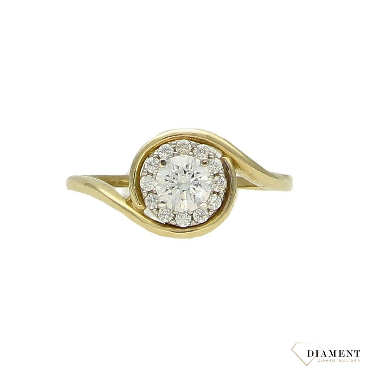 Złoty pierścionek damski 333 z okrągłą cyrkonią PI 1191 333 Złoty pierścionek z cyrkoniam (2).jpg